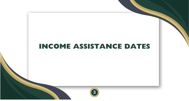 Income Assistance Dates 2024